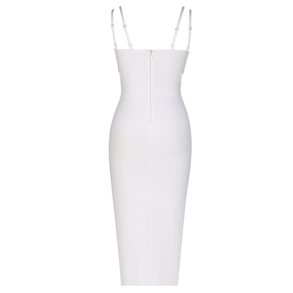 Summer Beaded Shell Hollow Out Cutout Sexy Strap Dress