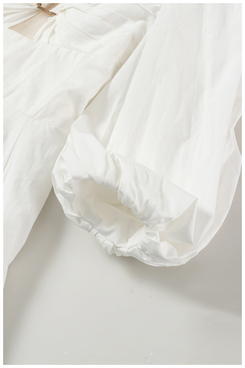 Light Luxury Super Heavy Industry Niche Bubble Sleeve Court Sense Puffy A line Dress Princess Dress